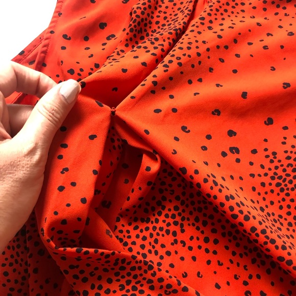 Pleione Red Animal Print High Low Top - Picture 6 of 7